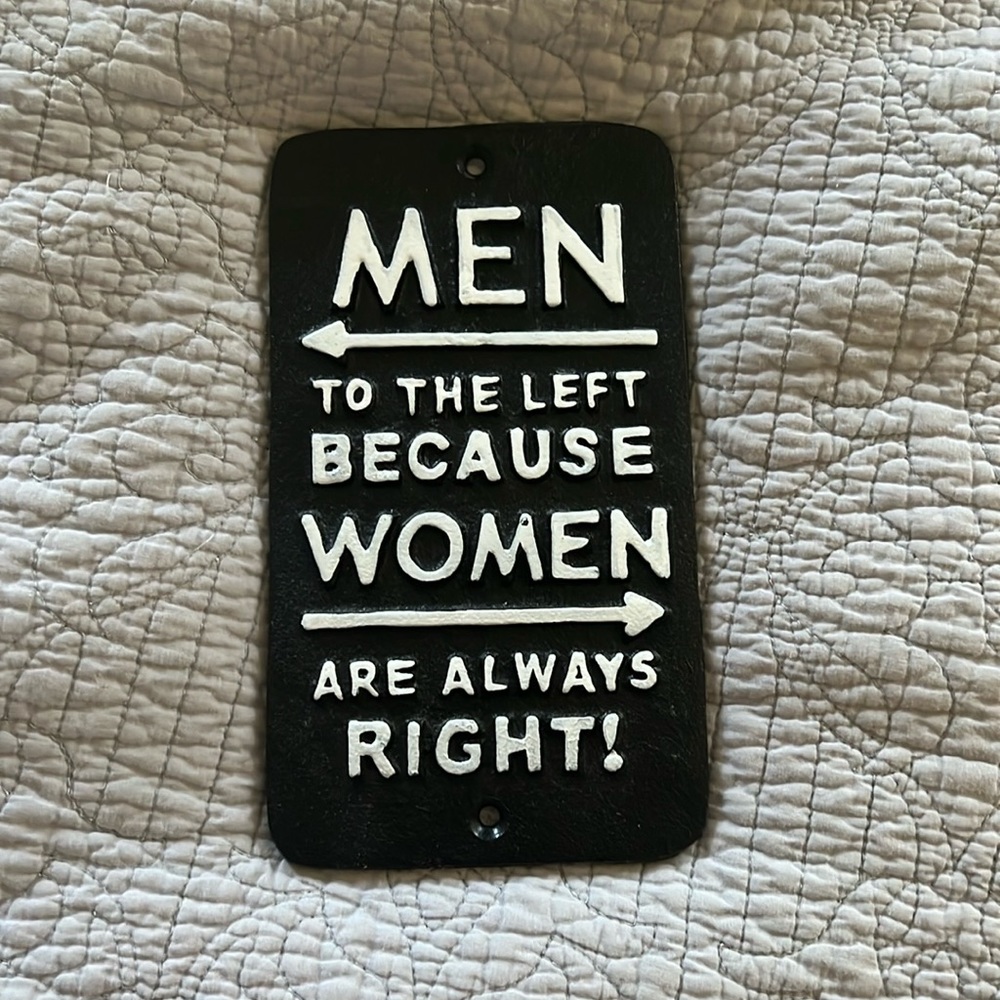Cast Iron Sign